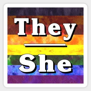 They-She Pronouns: Inclusive Sticker